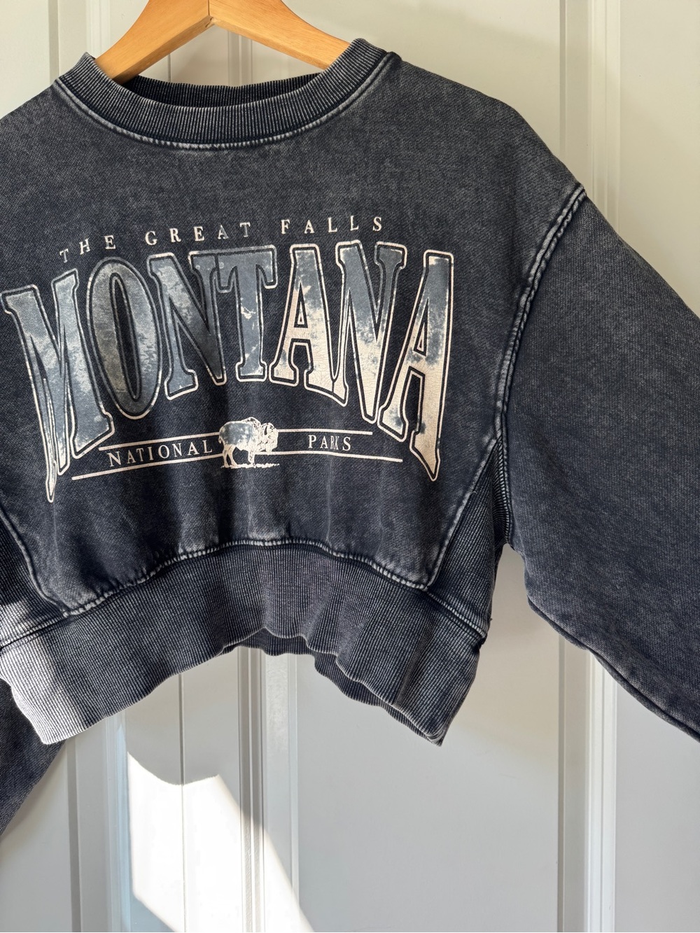 Garage Montana National Parks Cropped Sweatshirt - Picture 3 of 8